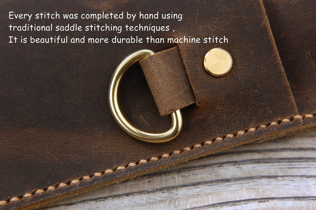 Personalized vintage leather florist garden tool belt