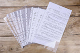 Personalized vintage leather sheet music organizer binder cover