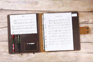 leather concert choir music folder