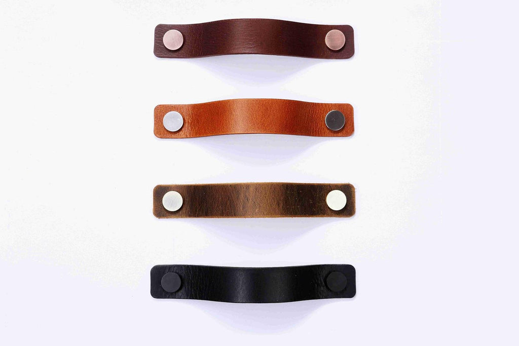 Premium full grain leather dresser handles drawer pulls furniture handles