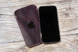 Premium leather thin cell phone cases sleeve for iPhone 14 Plus Pro