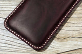 Premium leather thin cell phone cases sleeve for iPhone 14 Plus Pro