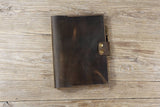 Retro leather A4 4 ring binder folder