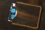 Retro leather A4 4 ring binder folder