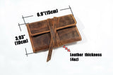 Rugged leather rolling tobacco pouch case tobacco accessories