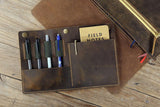 Rustic distressed brown leather shoulder messenger bag