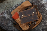 Rustic leather case sleeve for iPad