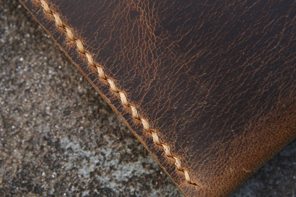 Rustic leather case sleeve for iPad