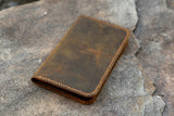 slim leather cover for pocket size field notes notebook