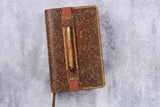 Tooled embossing leather cover case for holy bible KJV , Custom christian gifts for women mother