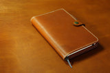 vegetable tanned leather cover for moleskine notebook