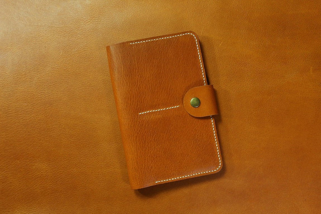 Vegetable tanned leather family 4 passport holder case organizer