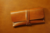 Vegetable tanned leather pencil pouch case