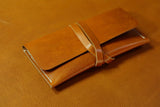 Vegetable tanned leather pencil pouch case
