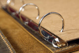 Vintage A4 leather portfolio case binder 4 ring