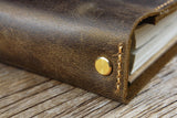 Vintage A4 leather portfolio case binder 4 ring