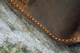 vintage distressed leather key wallet key card holder