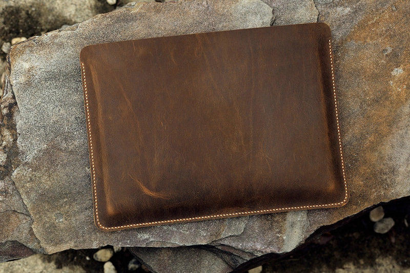 Vintage distressed Leather surface pro x sleeve case for Microsoft surface pro 8 7 6