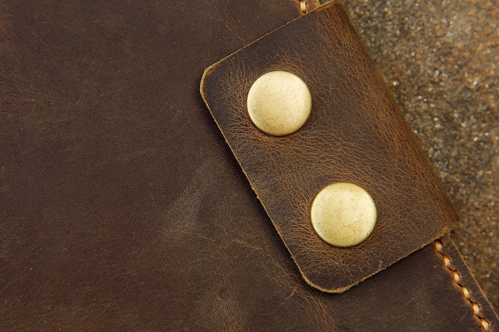 Vintage leather composition notebook book cover