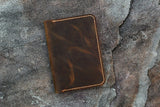 Vintage leather cover for A6 notebook travel journal