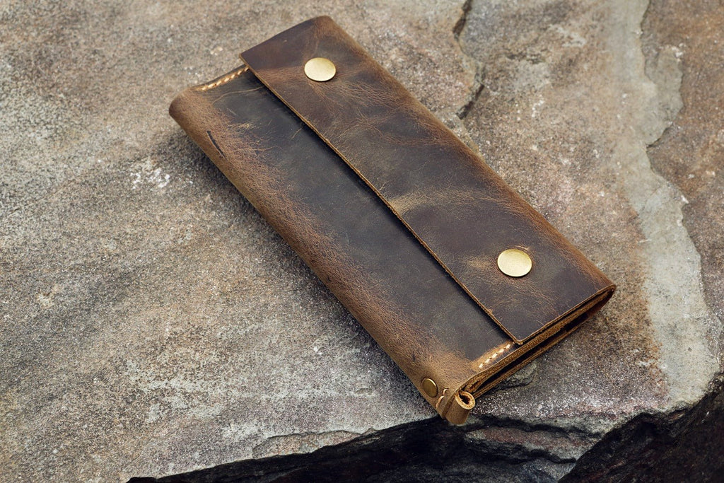 leather biker wallet