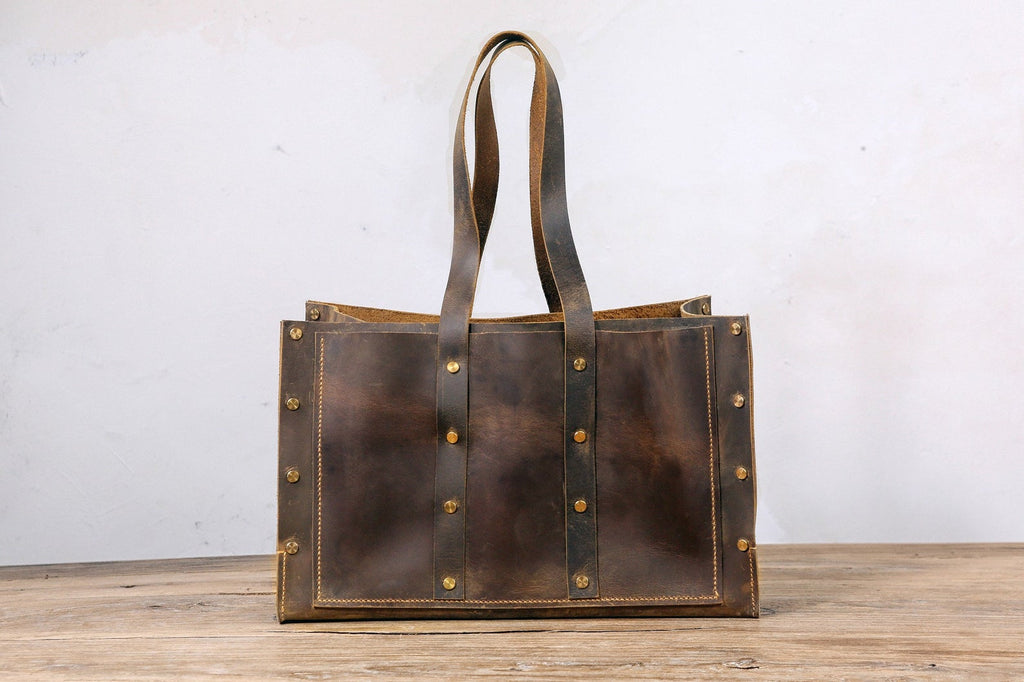 Custom leather tool bag box