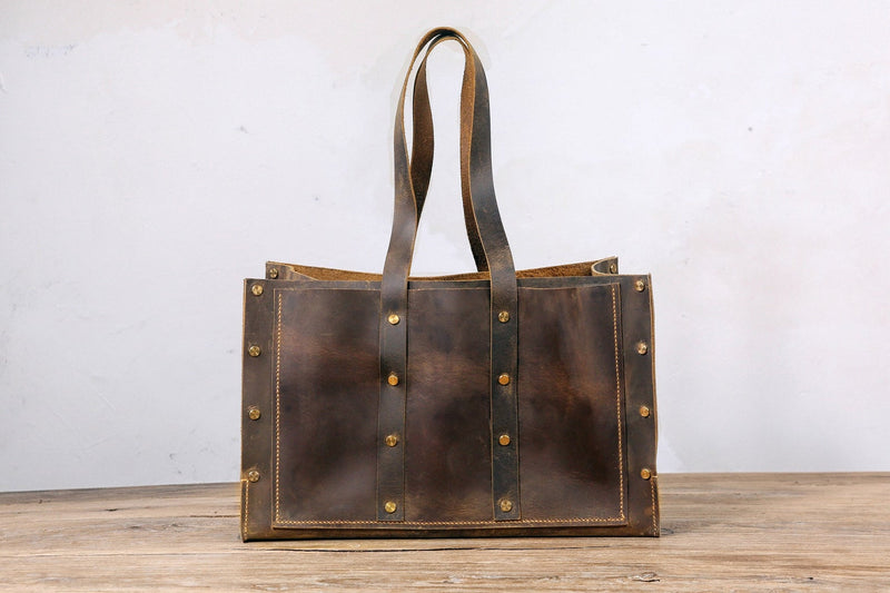 Custom leather tool bag box