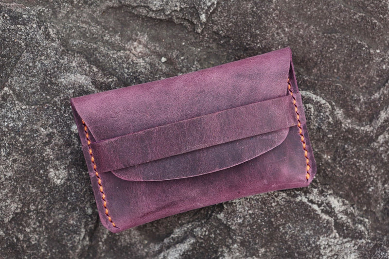 purple credit card holder