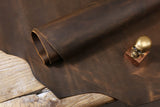 Vintage rustic full grain oil tanned leather sheets scrap