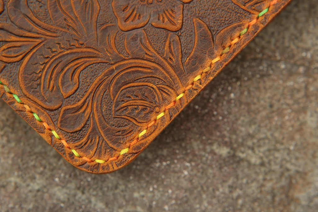 Vintage women embossing leather field notes cover 3.5 x 5.5 inch