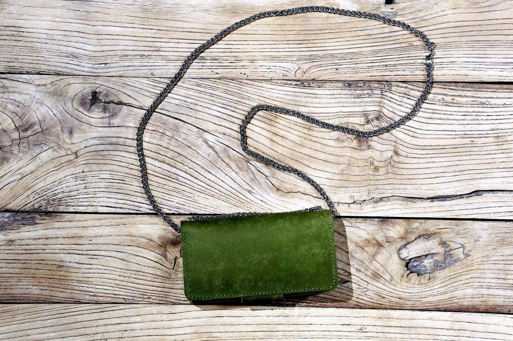 Blue Green leather iPhone 14 13 Pro Max wallet case with strap , Red leather phone case with strap , Women crossbody phone wallet