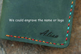 Women girl genuine leather iPhone wallet for iPhone 13 12 11 Pro Max red green leather phone wallet case for iPhone 13 12 mini IPX0MW