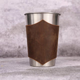 16 oz beer glass - DMleather