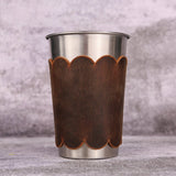 16 oz beer glass - DMleather