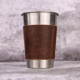 16 oz beer glass - DMleather