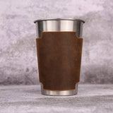 16 oz beer glass - DMleather