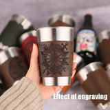 16 oz beer glass - DMleather