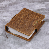 Floral Embossed Genuine Leather Bible Cover Case with Handle for Zondervan NIV Beautiful Word Bible