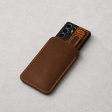 Genuine Leather s24 s25 s26 ultra cases with hand strap