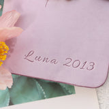 Personalized Birth Flower Leather Journal,Birthday Gift for Her