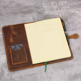 a5 leather notebook cover - DMleather