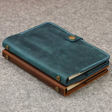 A6 A5 leather binder journal refillable 6 ring planner