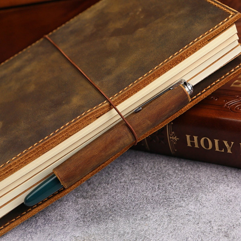 SagaSave Leather Journal, A5 Leather Notebook, 23 x 17 cm, 200 Pages SagaSave Leather Journal, A5 Leather Notebook, 23 x 17 cm, 200 Pages