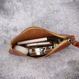 black leather cosmetic bag​ - DMleather