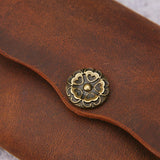 brown card holder - DMleather
