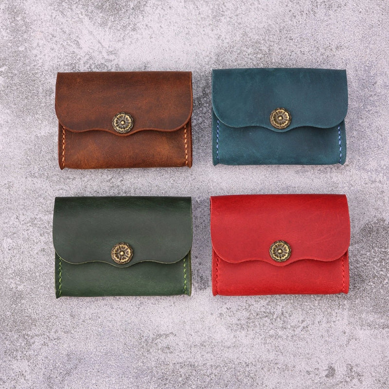 brown card holder - DMleather