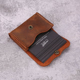 brown card holder - DMleather