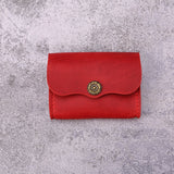 brown card holder - DMleather