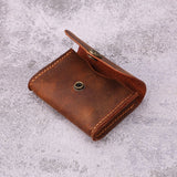 brown card holder - DMleather