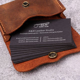 brown card holder - DMleather